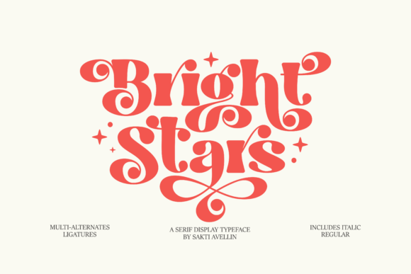 Bright Stars: A Playful Serif Font for Editorial Design