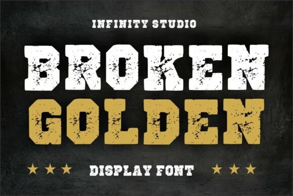 Broken Golden: A Rugged Typeface for Bold Editorial Design