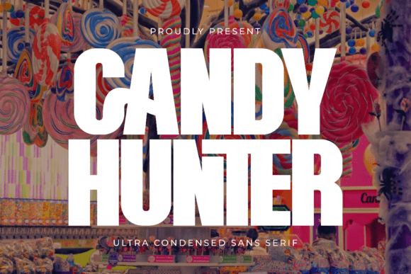 Candy Hunter: The Bold Sans Serif Font for Modern Web Headers
