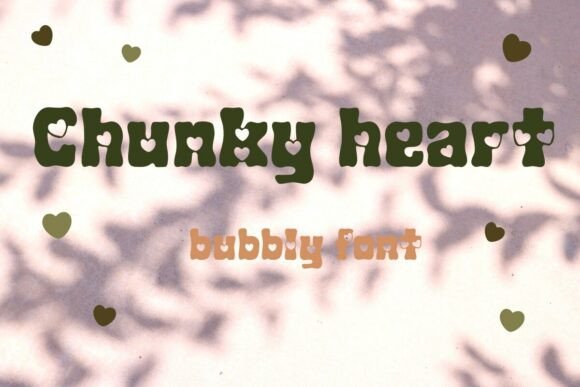Chunky Heart Typeface for Sweet Business Branding