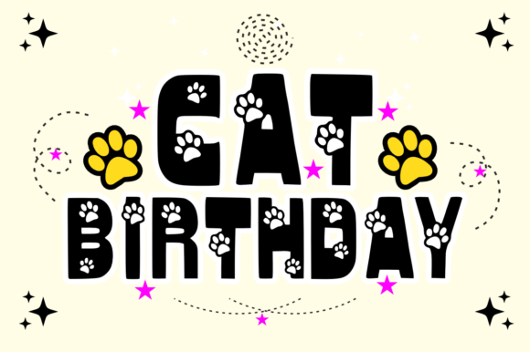 Elevate Your Brand with the Cat Birthday Typeface