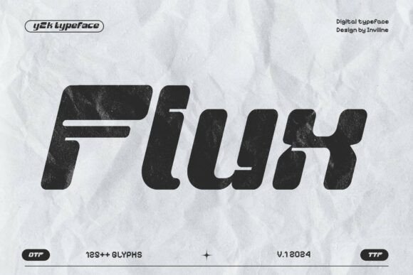 Flux Regular: The Y2K Display Font for Viral Campaigns
