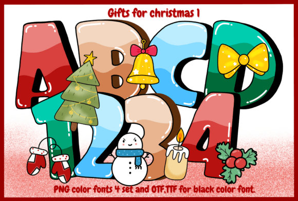Gifts for Christmas 1: A Festive Color Font for Holiday Branding