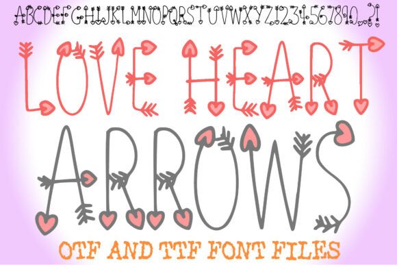 Love Heart Arrows: A Romantic Typeface for Branding