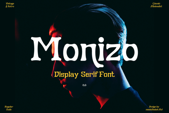Monizo: A Bold Display Serif for Retro Editorial Design