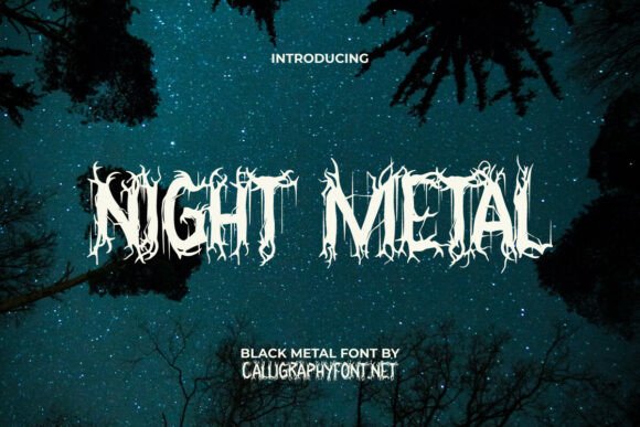 Night Metal Font Review for Dark Branding and Logos