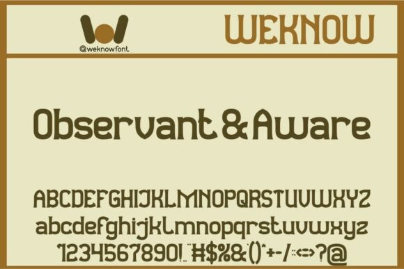 Observant and Aware Typeface Review for Branding