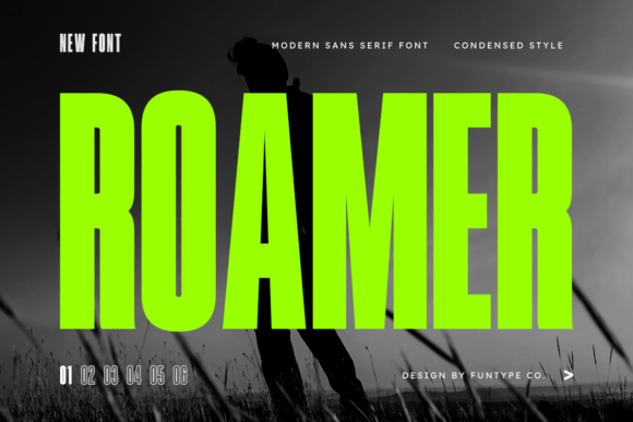 Roamer: A Bold Condensed Typeface for Modern Branding