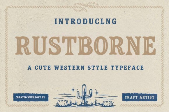 Rustborne: A Bold Serif Typeface for Vintage Web Design