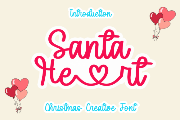 Santa Heart Font for Festive Web Design