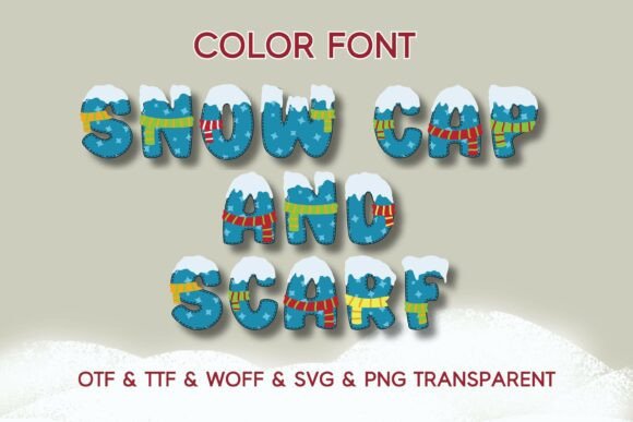 Snow Cap and Scarf: The Festive Color Font for Holiday Campaigns