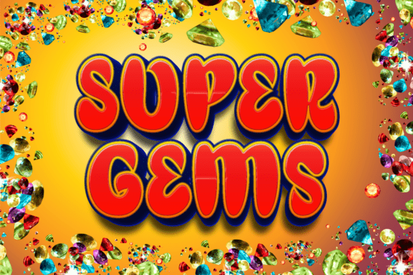 Super Gems: A Playful Display Font for Editorial Design
