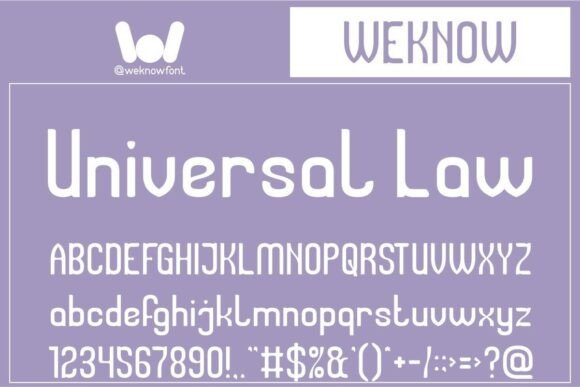 Universal Law: A Playful Sans Serif Font for Makers