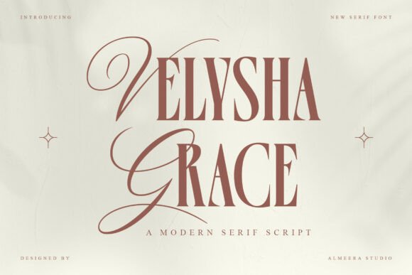 Velysha Grace: A Modern Serif Script for Elegant Designs